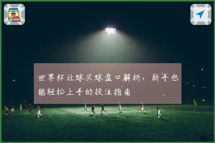 世界杯让球买球盘口解析，新手也能轻松上手的投注指南
