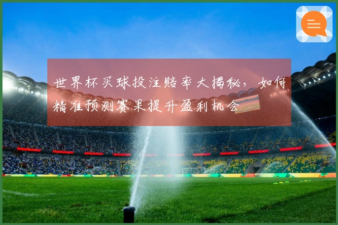 世界杯买球投注赔率大揭秘，如何精准预测赛果提升盈利机会